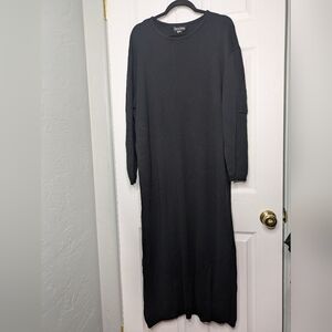 Diane Von Furstenberg Classic Black Long Sleeve Dress 100% Cotton 1X